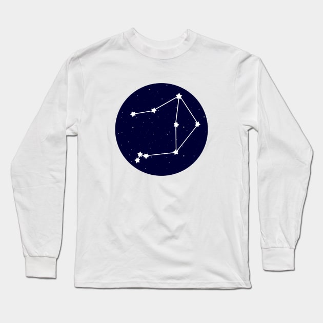 Libra Zodiac Constellation Long Sleeve T-Shirt by lulubee